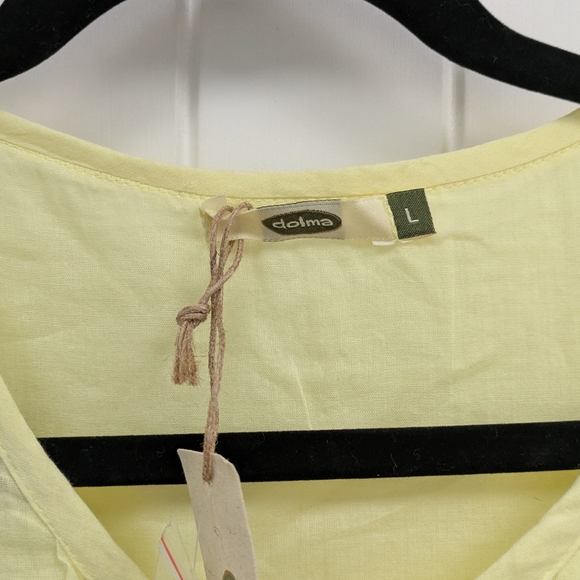 Dolma Cherie Cotton Yellow Women's Top - Picture 2 of 7